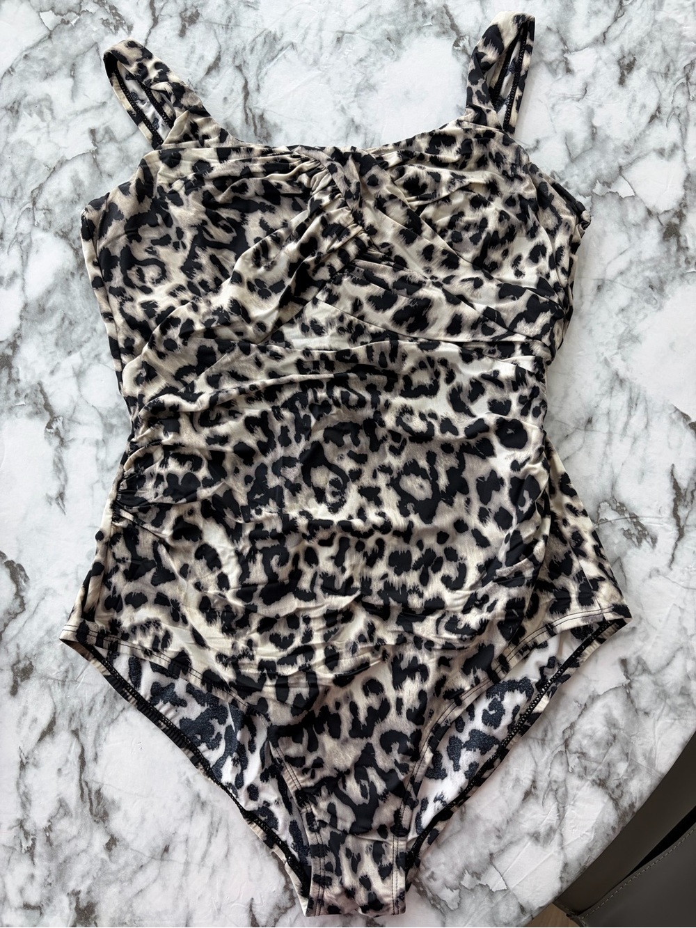 Lands End leopard bathing suit size 12DD